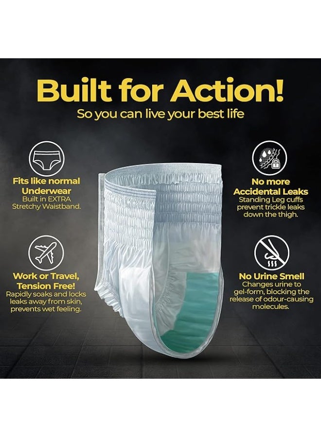 Friends Classic Adult Diapers Pants Style - 10 Count (Large) with odour lock, Unisex, Leakproof, Elastic Waist and Anti-Bacterial Absorbent Core - Waist Size 30-56 inch; 76-142 cm - Image 4