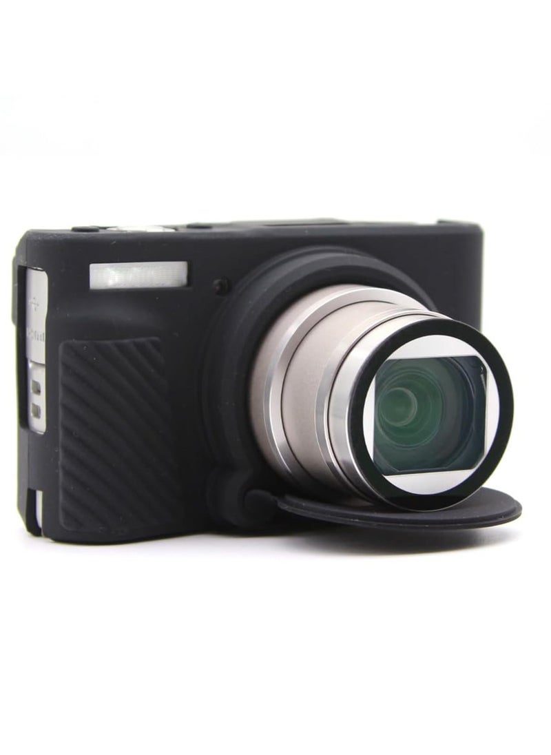 Generic Camera Case for Canon SX730 SX740 Soft Silicone Case PowerShot Anti-Scratch Slim Lightweight Protective Case for SX740/SX730 HS Camera (Black)  - Image 1