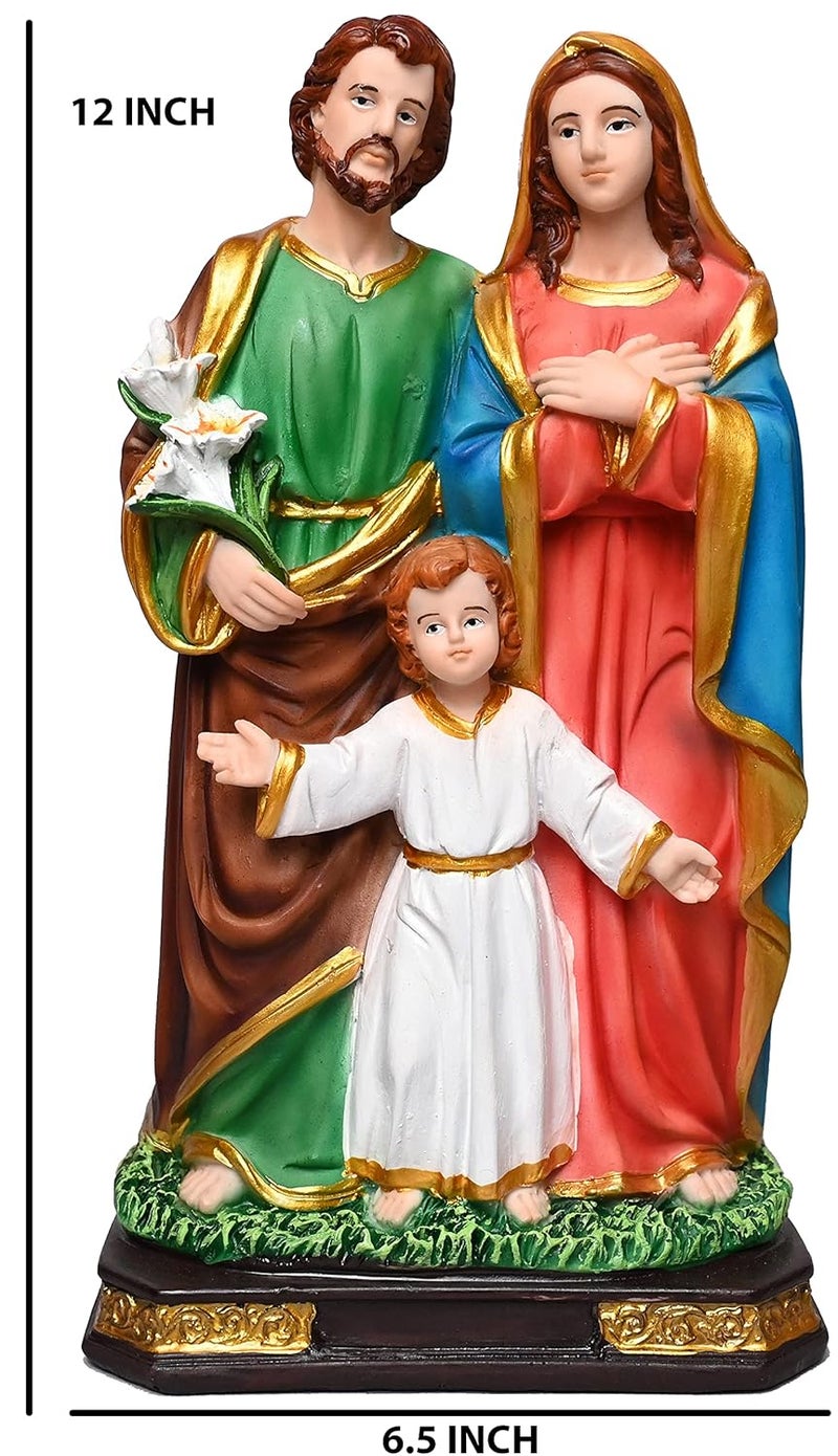 KariGhar The Holy Family 12 INCHES Catholic Statues for HomeLiving RoomPrayer RoomGifting A0003 4 X 65 X 12 Inches Multicolor Idol - Image 4