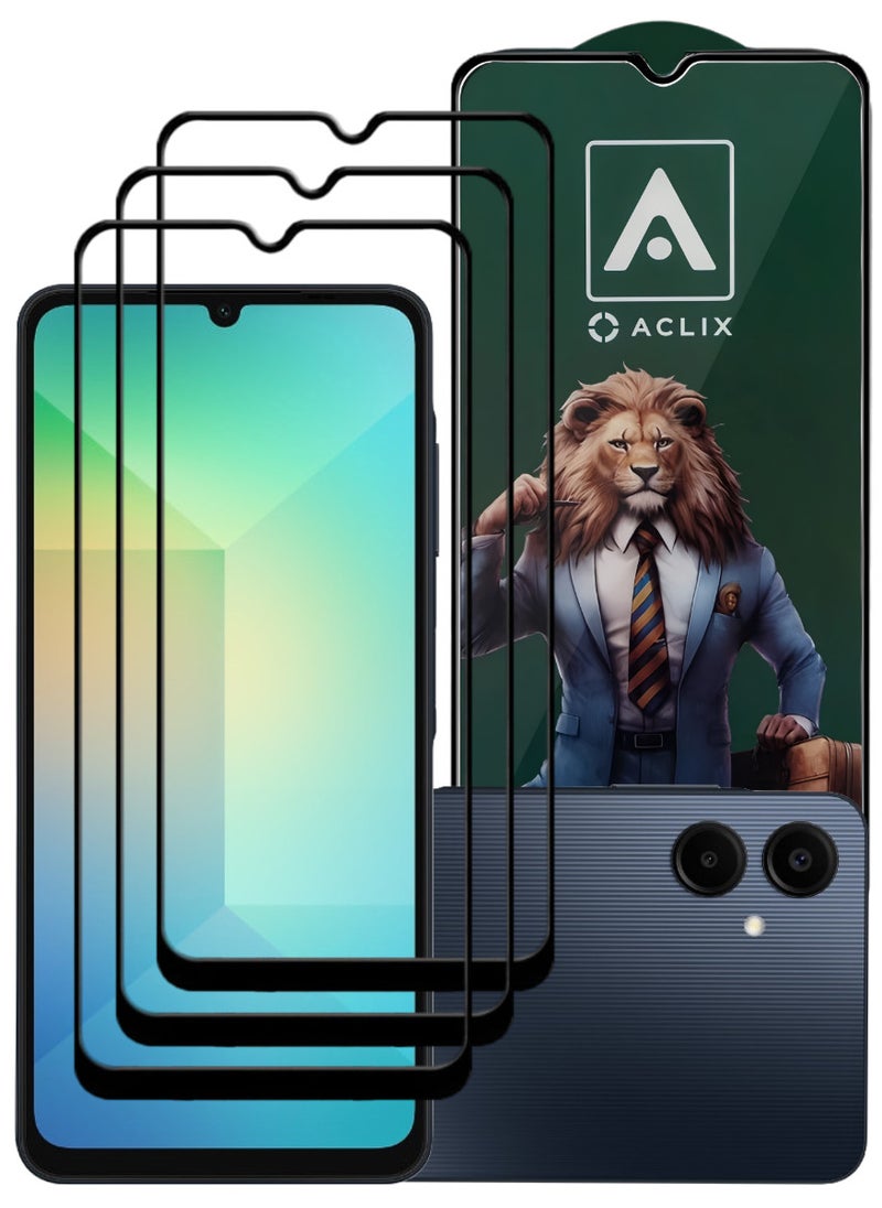 ACLIX 3 Pieces Antistatic ESD Dustproof Premium Quality High Definition Tempered Glass Screen Protector Designed For Samsung Galaxy A06 - Image 1