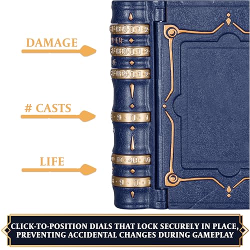 lynx MTG Commander EDH Command Zone/Tray for Magic The Gathering -with Damage, Cast & Life Counters. Storage for Dice & Card Tokens Inside (This is Not A Commander Deck Box!) - MTG Accessories Gift (Blue) - Image 2