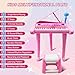 Dollox Keyboard Piano for Kids 37Key Toddler Piano Musical Instrument Toy Electric Keyboard for Girls 3 4 5 6 7 Years Old Birthday Gift Mini Music Toy with Stool Pink - Image 4