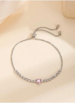Luxury & Elegant Women's Silver Plated Bracelet Cubic Zirconia