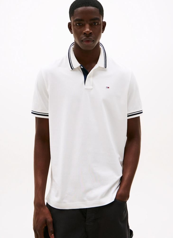 TOMMY JEANS Cotton Short Sleeve Polo - Image 1
