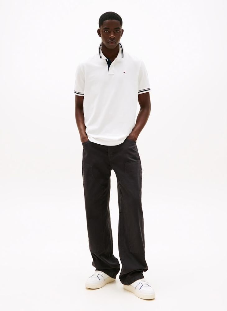 TOMMY JEANS Cotton Short Sleeve Polo - Image 3