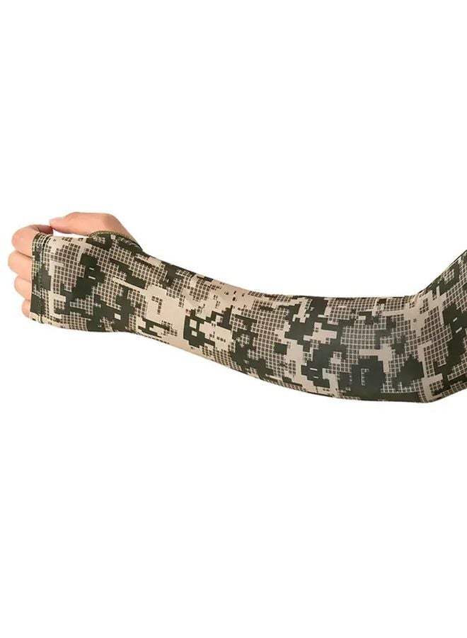 2pcs Blue Camouflage Sports Arm Sleeves Moisture Wicking Sun Protection - Image 4