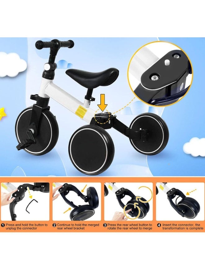 Eworld Kids Tricycle with 3 Wheels, Adjustable Seat and Push Handle, Durable Frame, Comfortable Ride, Easy Assembly, Assorted Colors - Image 3