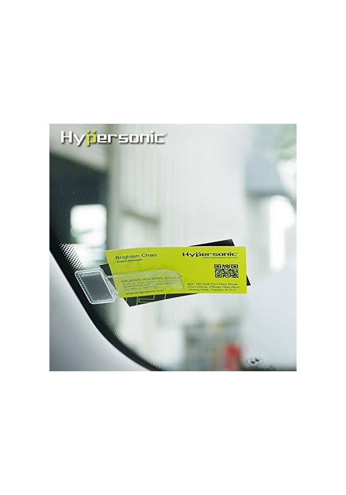 Hypersonic Car Windshield Parking Tickets Holder Transparent Auto Accessories Clip 2PCS - Image 2