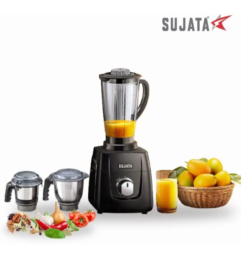 Sujata MG 01 The New Generation Mixer Grinder (3 Jars) ABS, Black, 1000 Watts - Image 2