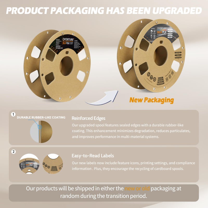 OVERTURE Silk PLA Filament 1.75mm, Clog-Free Shiny, Metallic Shine 3D Printer Filament, 1kg Spool (2.2lbs), Ideal for Cosplay Jewelry & Home Decor (Silk Purple) - Image 2