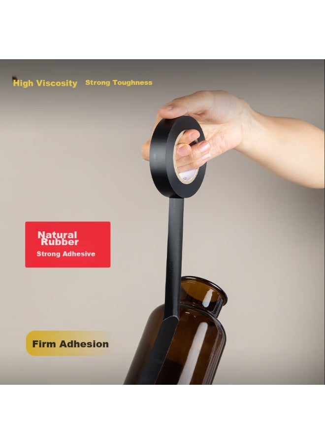 Deli Pvc Electrical Insulation Tape, Waterproof, Flame-retardant, Low Temperature Resistant, 18mm*18m*0.15mm, Black, 18 Meters, 10 Rolls, Jf411-bk - Image 4