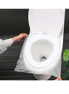 FALMER 50-Piece Disposable Toilet Seat Cover Set Clear  - Image 2