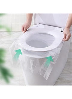 FALMER 50-Piece Disposable Toilet Seat Cover Set Clear  - Image 4