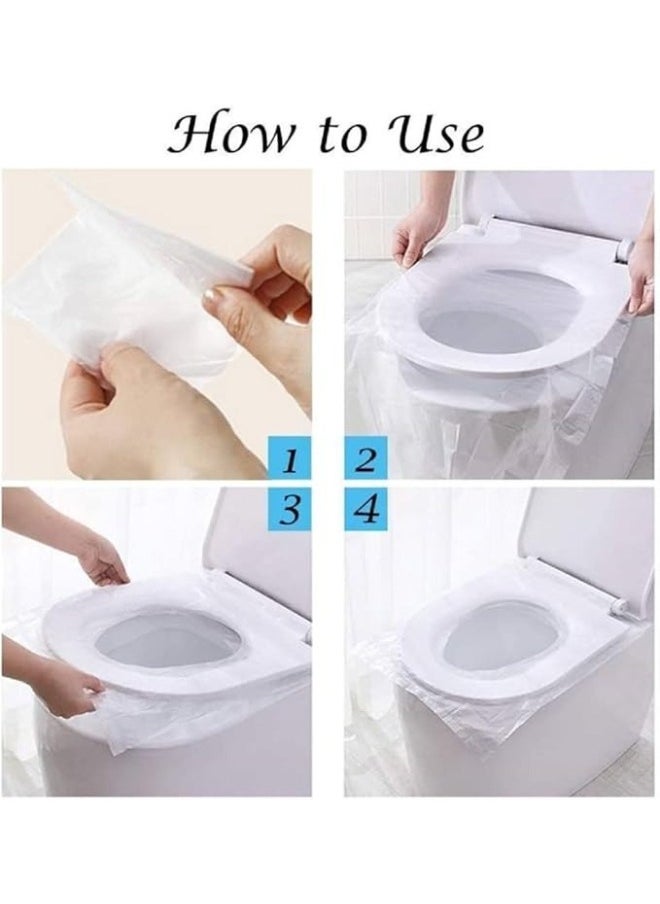 FALMER - 50-Piece Disposable Toilet Seat Cover Set Clear - Image 1