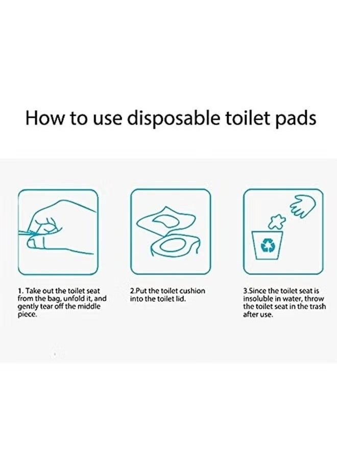 FALMER - 50-Piece Disposable Toilet Seat Cover Set Clear - Image 1
