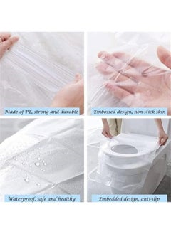 FALMER 50-Piece Disposable Toilet Seat Cover Set Clear  - Image 5