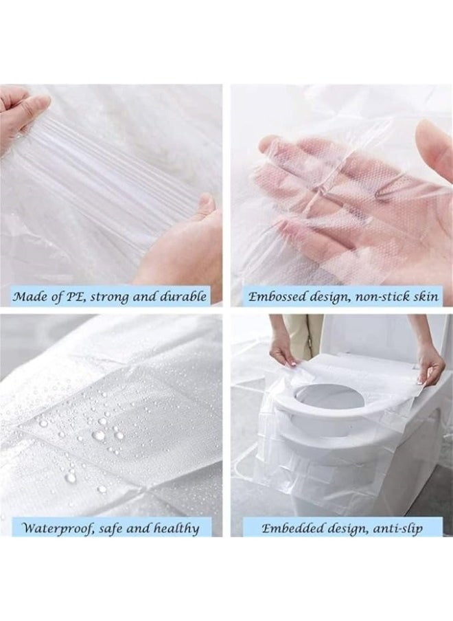 FALMER - 50-Piece Disposable Toilet Seat Cover Set Clear - Image 1