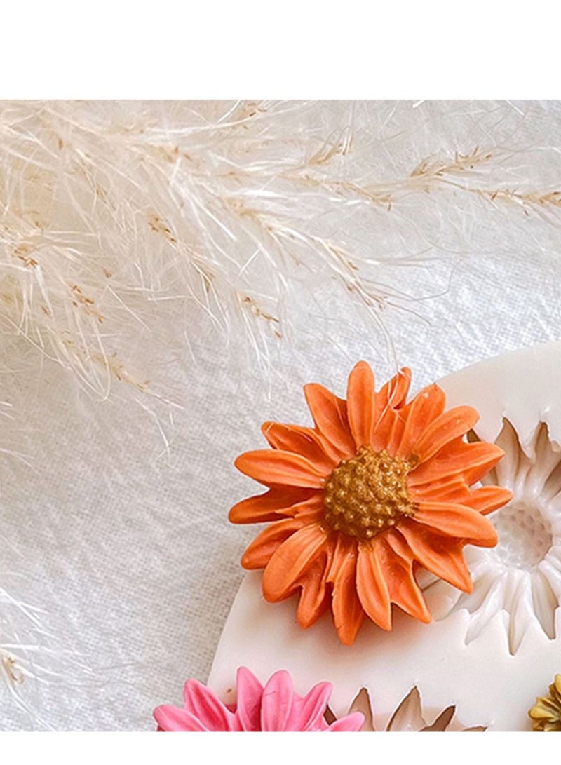 NIBEMINENT Flower Clay Molds, Daisy Rose Sunflower Polymer Molds for Jewelry Making, Different Size Flowers Silicone Earring Making  - Image 4