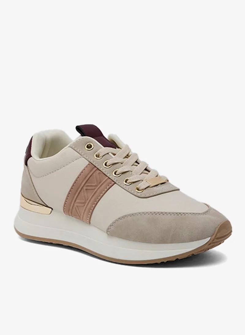 Color Block Lace-Up Sneakers
