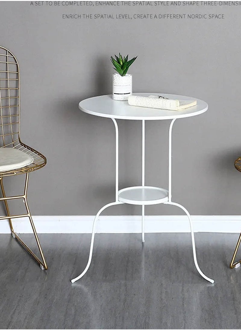 co arma Side Table Made Of Metal In White Color  - Image 2