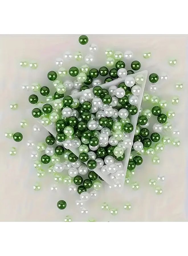 300pcs 6mm Green Acrylic Beads For DIY Jewelry Making Bracelets Necklaces Craft Gifts - Image 1