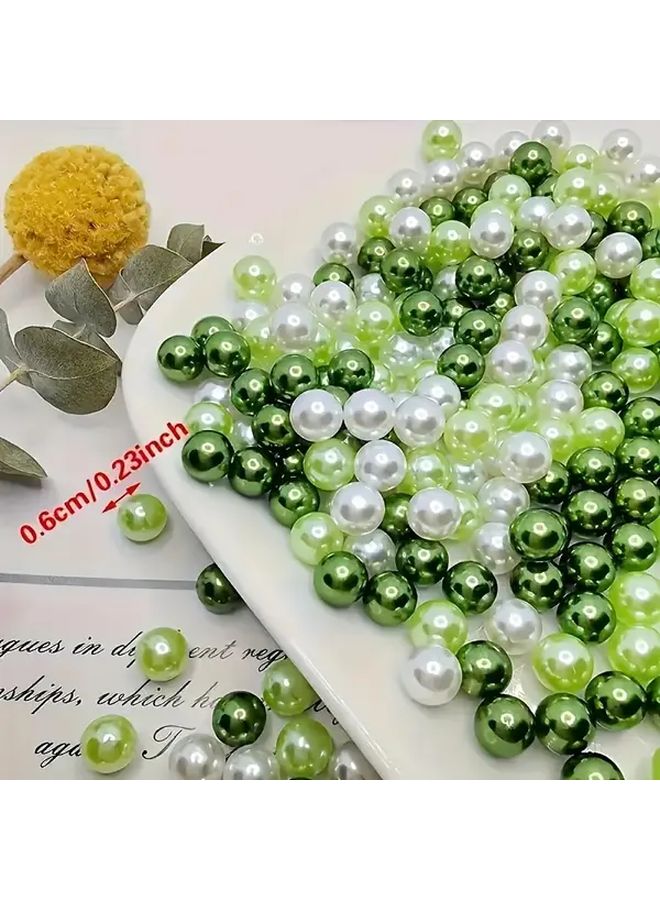 300pcs 6mm Green Acrylic Beads For DIY Jewelry Making Bracelets Necklaces Craft Gifts - Image 4