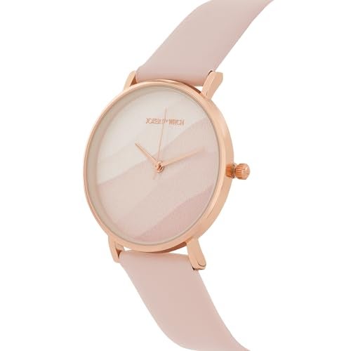Joker & Witch Women Vibrant 36mm Pink Dial 18mm Faux Leather Watch - Image 2
