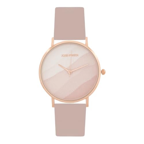 Joker & Witch Women Vibrant 36mm Pink Dial 18mm Faux Leather Watch - Image 1
