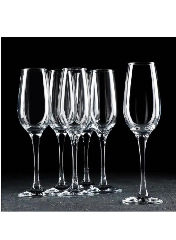 Pasabahce 6-Piece Amber Champagne Flute Set 200 ml Clear - Image 4