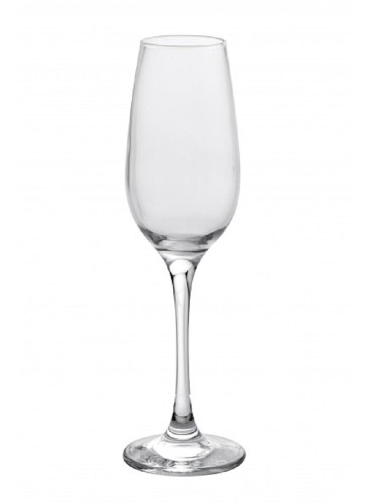Pasabahce 6-Piece Amber Champagne Flute Set 200 ml Clear - Image 1