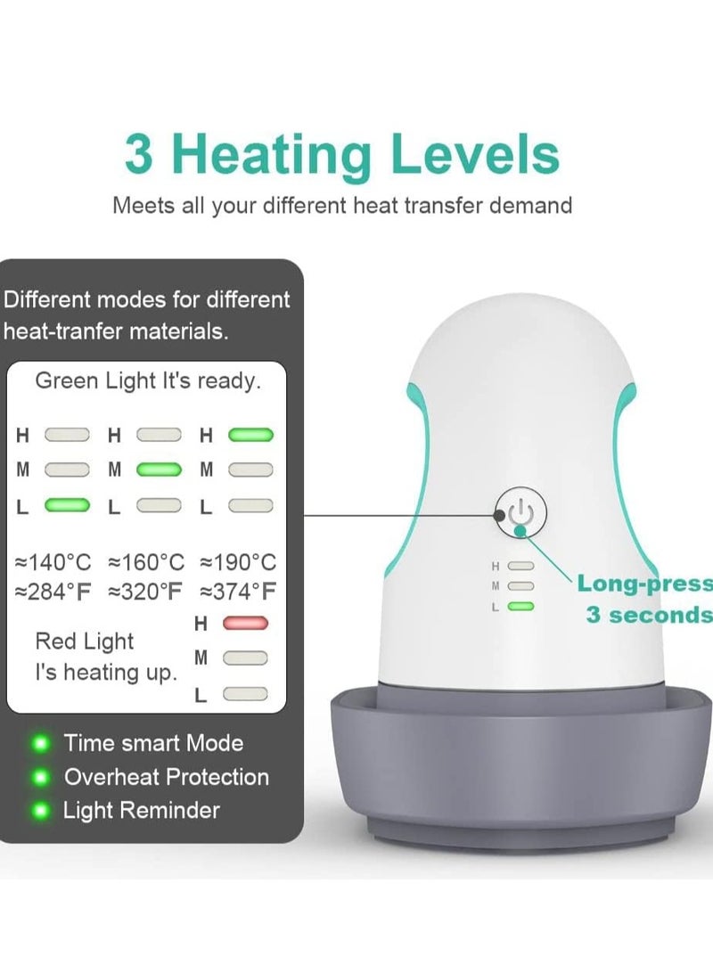 Mini Easy Heat Press,Portable Heat Press Machine for T Shirts Shoes and Hats, Pressing Machine for Heating Transfer, DIY Family Shirt Printing - Image 3