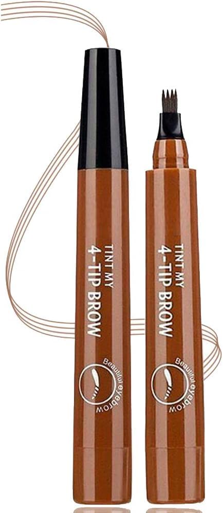 VBA Eyebrow Contouring Pencil Waterproof Eyebrow Pen - Eyebrow Pencil with a Micro-Fork Tip Applicator - Creates Natural Looking Brows Makeup Effortlessly (LIGHT BROWN) - Image 1