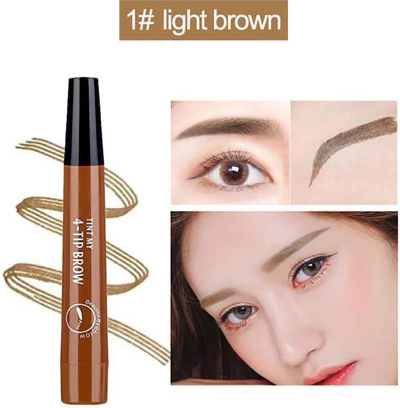 VBA Eyebrow Contouring Pencil Waterproof Eyebrow Pen - Eyebrow Pencil with a Micro-Fork Tip Applicator - Creates Natural Looking Brows Makeup Effortlessly (LIGHT BROWN) - Image 2