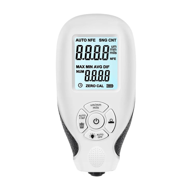 Digital Car Paint Thickness Gauge 0 2000um LCD Display Manual Coating Film Tester White - Image 1