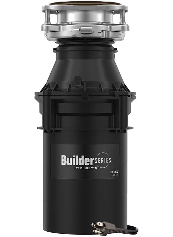 insinkerator InSinkErator Builder Series BLD50 WC Kitchen Garbage Disposal with Power Cord 12 HP Motor Continuous Feed Black 