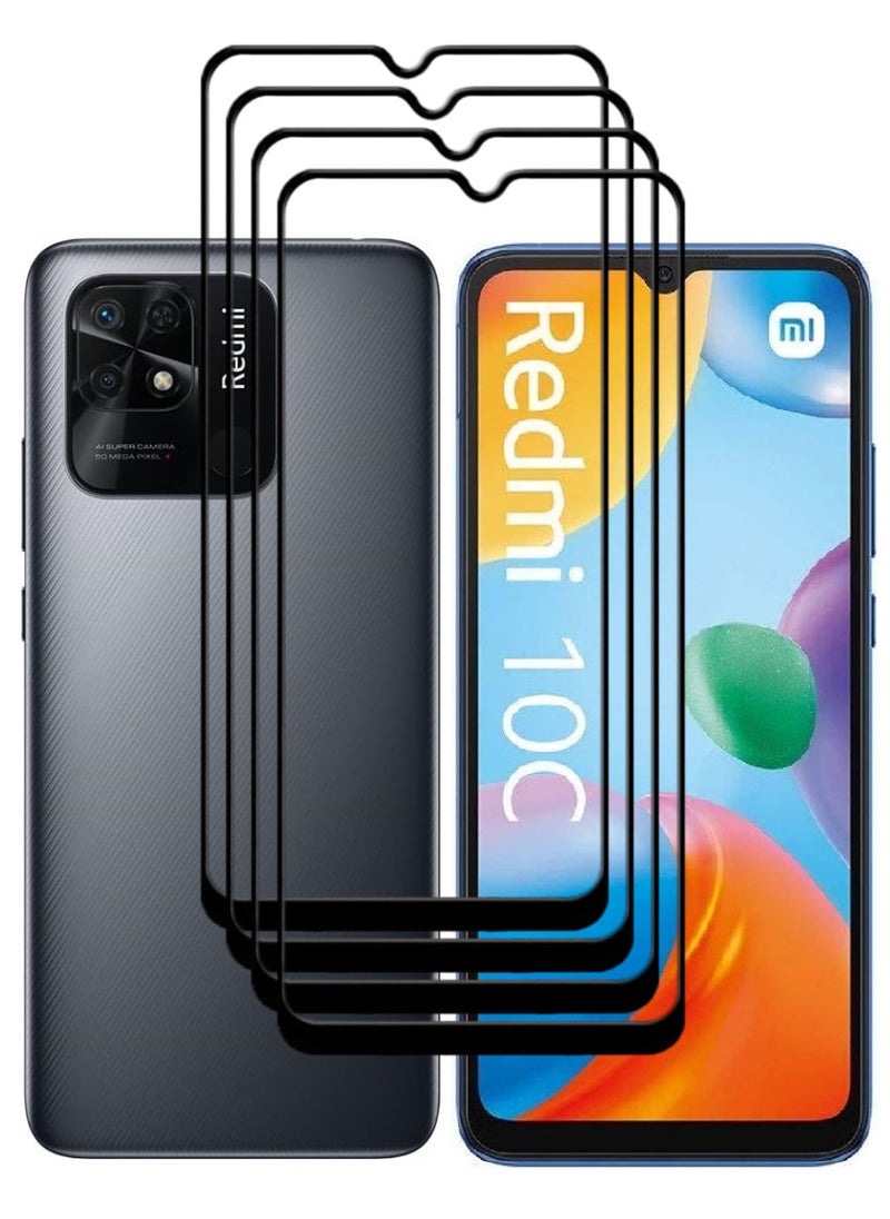ACLIX 4 Pieces Antistatic ESD Dustproof Premium Quality High Definition Tempered Glass Screen Protector Designed For Xiaomi Redmi 10C - Image 1