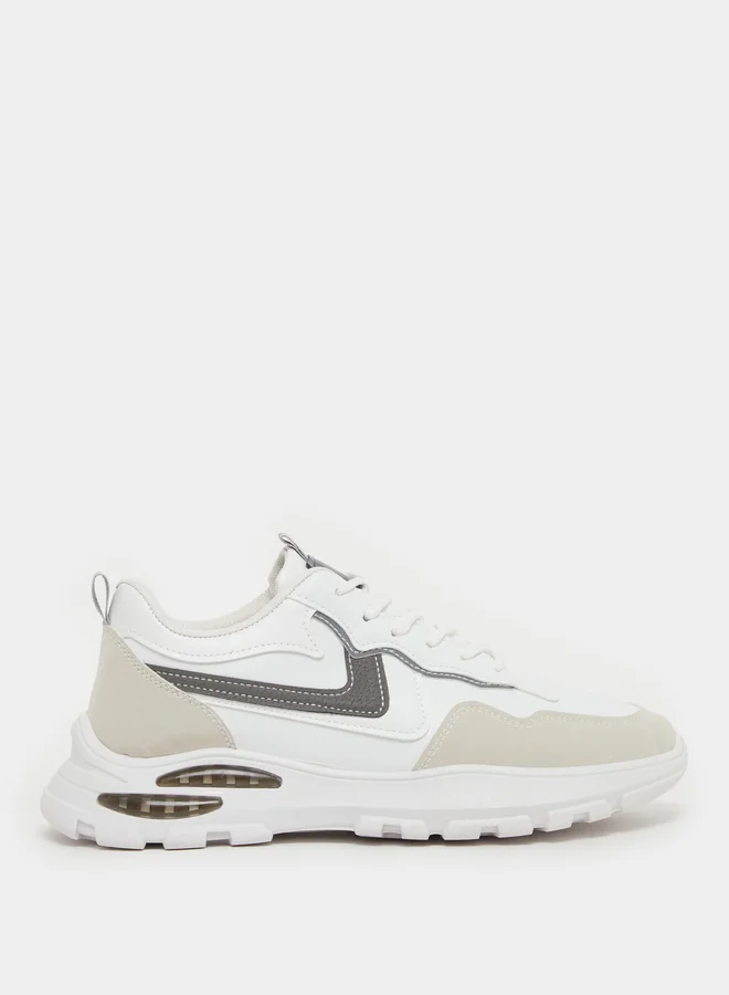 Styli Styli Lightweight Color Block Lace Up Sneakers
