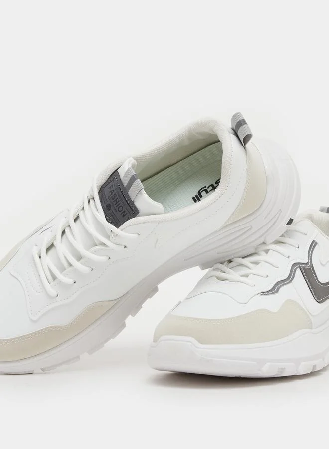 Styli Styli Lightweight Color Block Lace Up Sneakers