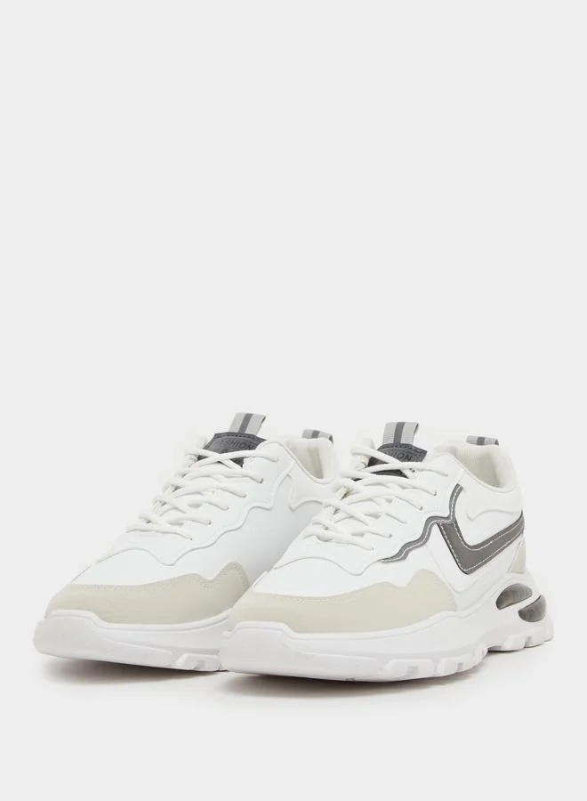Styli Styli Lightweight Color Block Lace Up Sneakers