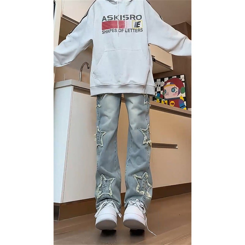Unisex Classic Denim Jeans Loose Fit Daily Outdoor Wear - Image 2