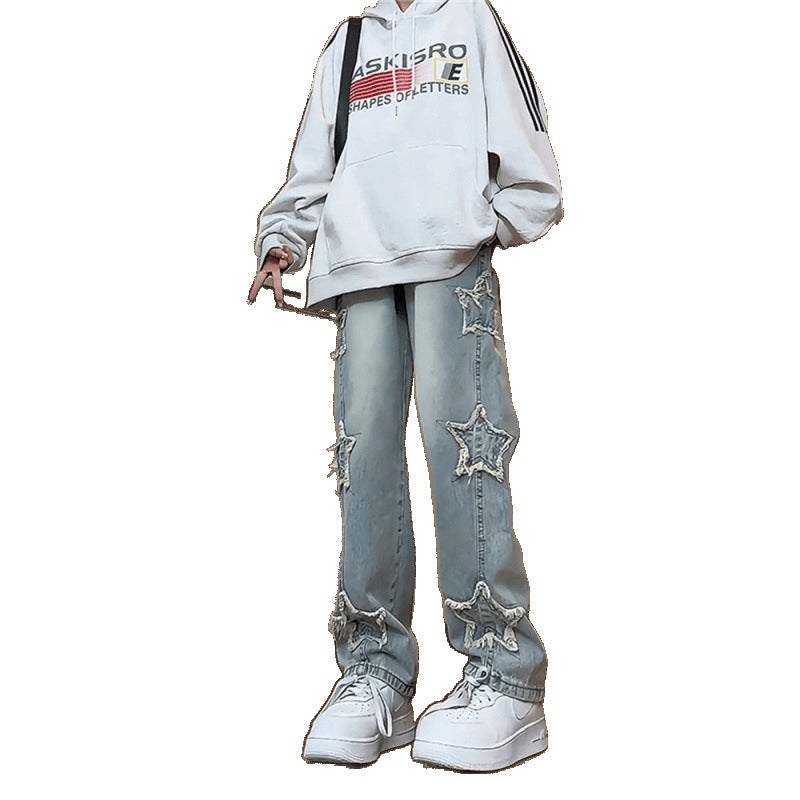 Unisex Classic Denim Jeans Loose Fit Daily Outdoor Wear - Image 5