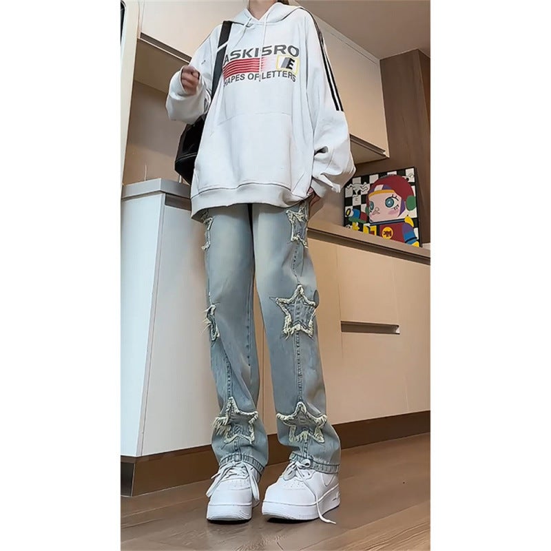 Unisex Classic Denim Jeans Loose Fit Daily Outdoor Wear - Image 4