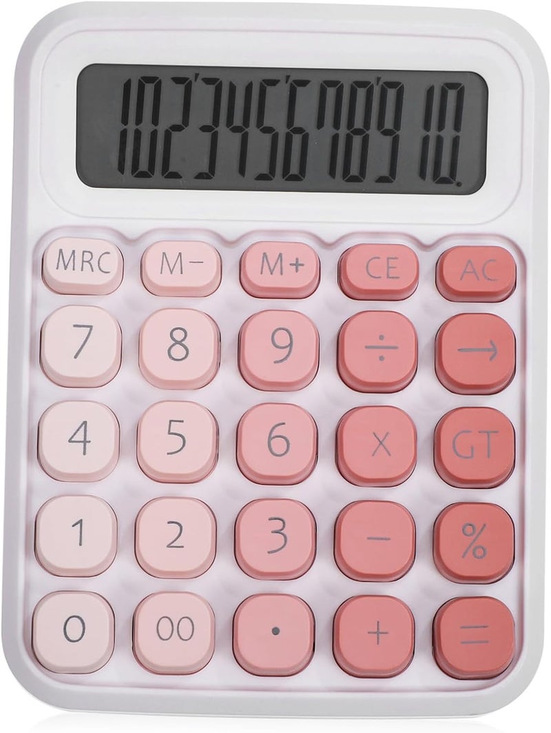 DOITOOL 3pcs Desk Calculator Large Display Cute Aesthetic Design Digits Mechanical Calculator for Home Office School Use for Students and Budget Management - Image 1