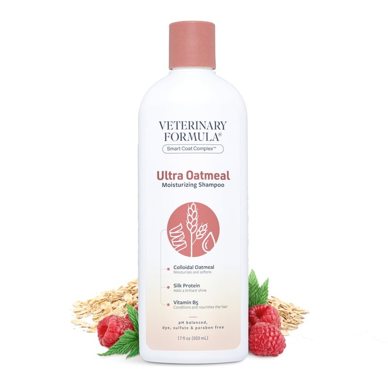 Veterinary Formula Smart Coat Complex Ultra Oatmeal Moisturizing Shampoo for Dogs, 17 Fl oz â€“ Moisture-Rich, Nourishing Shampoo â€“ Leaves Coat Clean, Soft, Silky, Shiny â€“ Long-Lasting Fragrance - Image 1