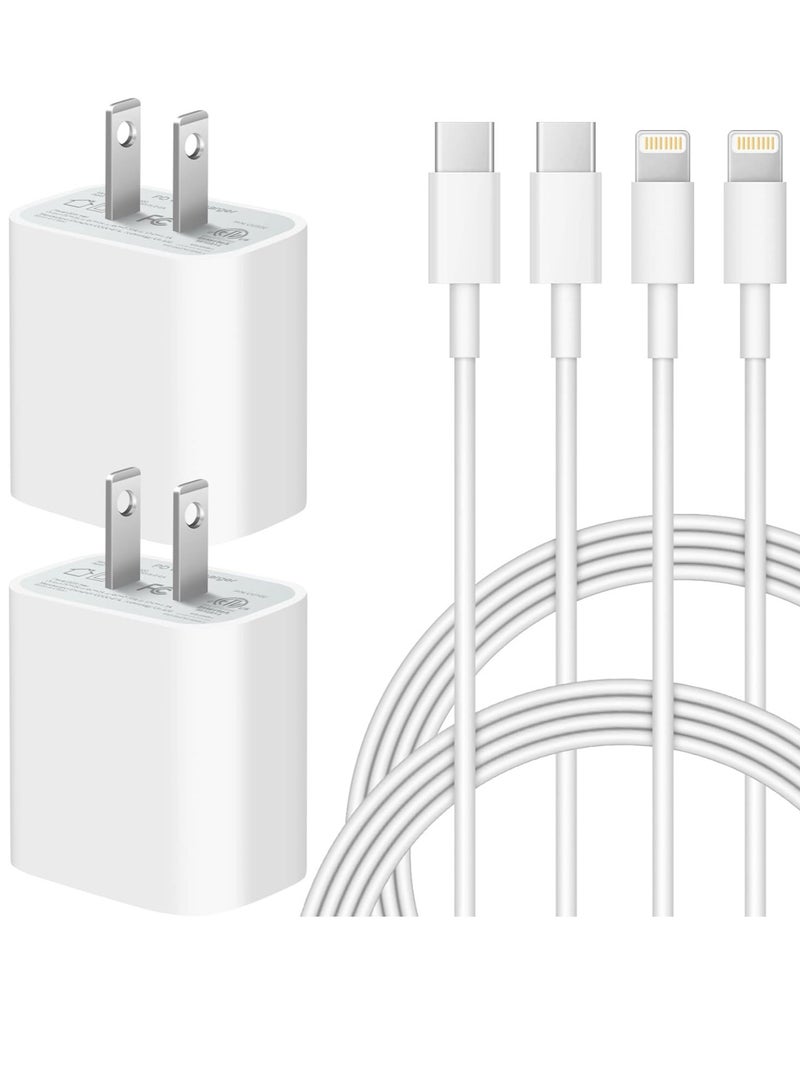 ELTRAZONE "iPhone Super Fast Charger – 20W USB-C Wall Charger with 6FT Fast Charging Cable, 2 Pack, Compatible with iPhone 14/14 Pro Max/13/13 Pro/12/12 Pro/11/iPad Pro" - Image 2