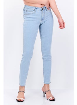 LEE Women Regular Fit Plain Stretchable Straight Leg Denim, Blue  - Image 1