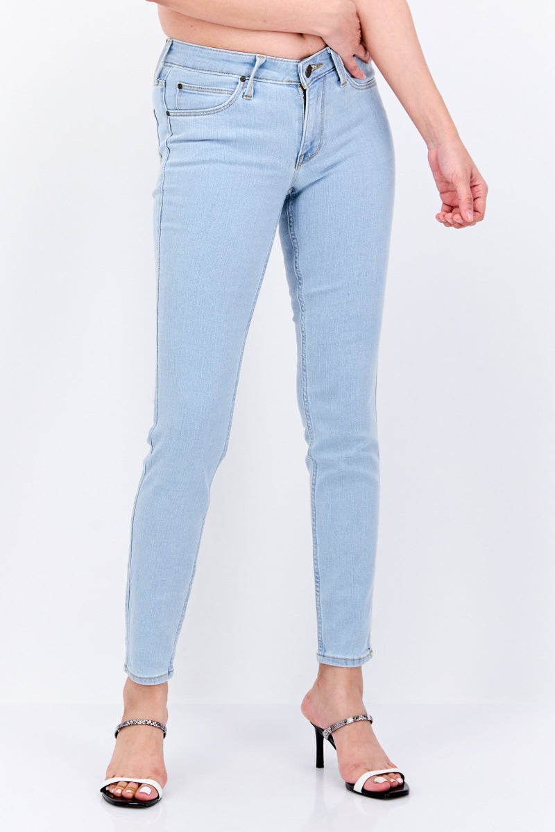 LEE Women Regular Fit Plain Stretchable Straight Leg Denim, Blue - Image 1