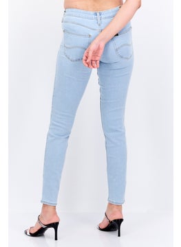 LEE Women Regular Fit Plain Stretchable Straight Leg Denim, Blue  - Image 4
