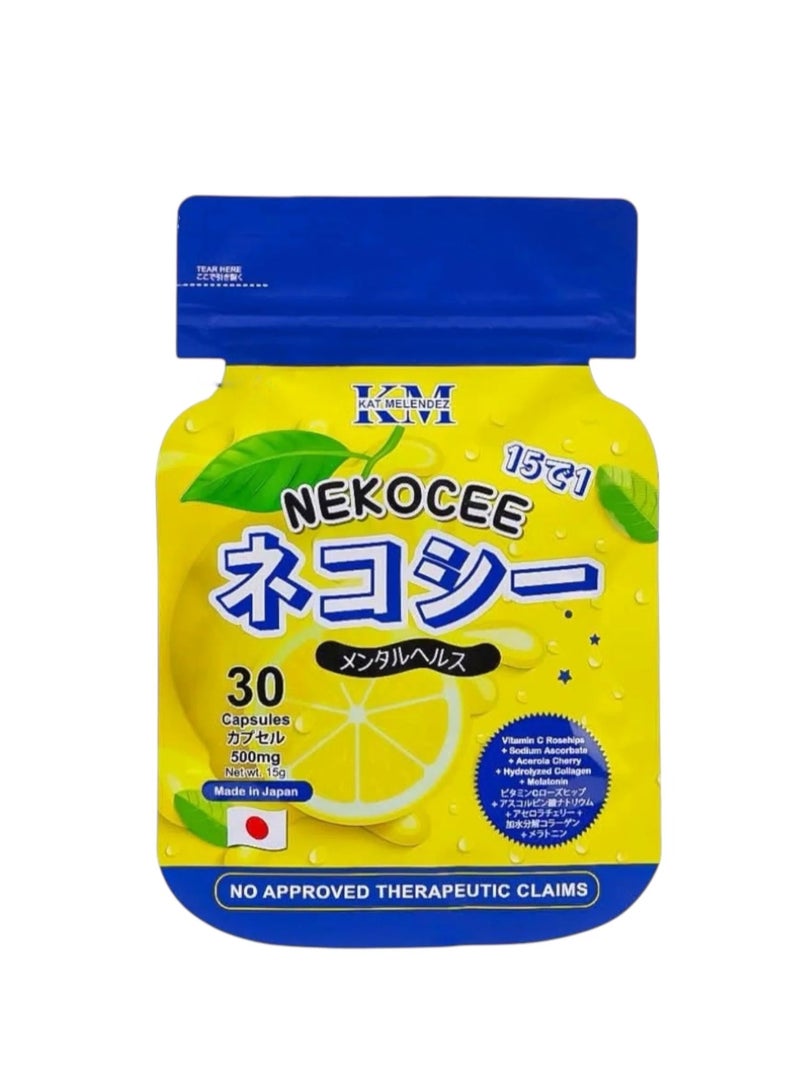 KM Nekocee 15in1 Rosy Glow 30 Capsules