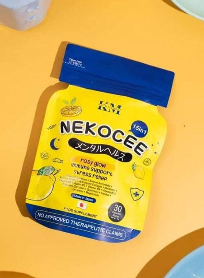 KM Nekocee 15in1 Rosy Glow 30 Capsules  - Image 2